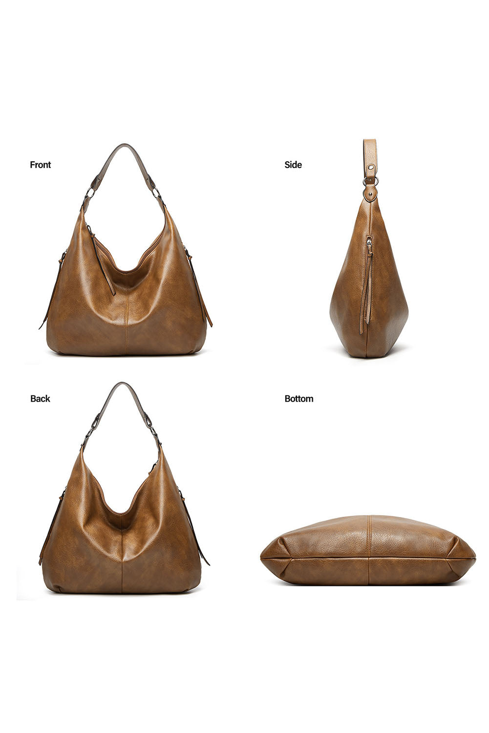Faux Leather 3 Piece Purse Set