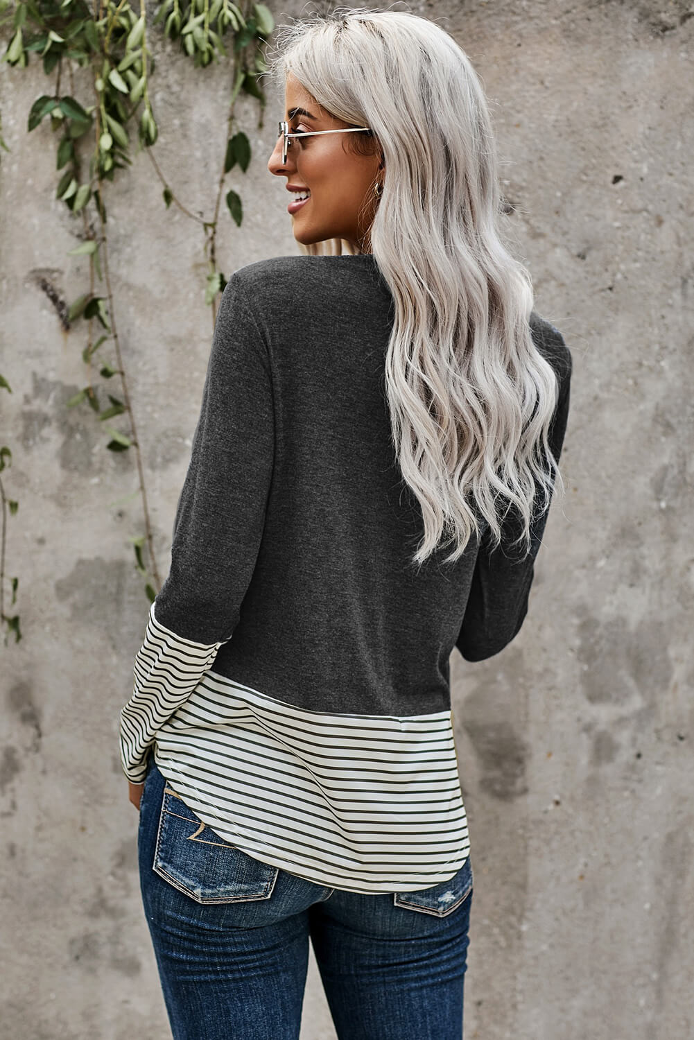 Sequin Front Pocket Long Sleeve Top | 3 Colors |