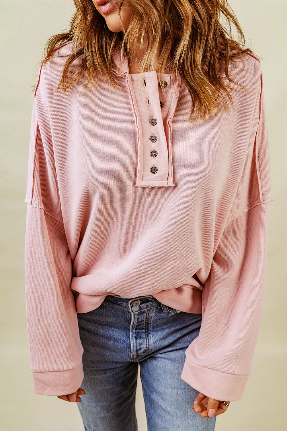 Distressed Raw Seam Pullover Hoodie | 2 Colors |