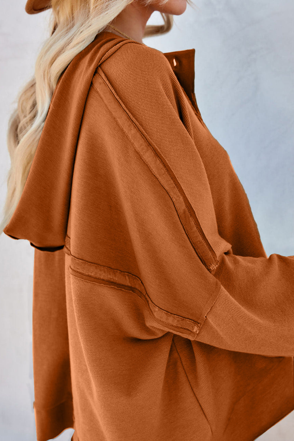 Distressed Raw Seam Pullover Hoodie | 2 Colors |