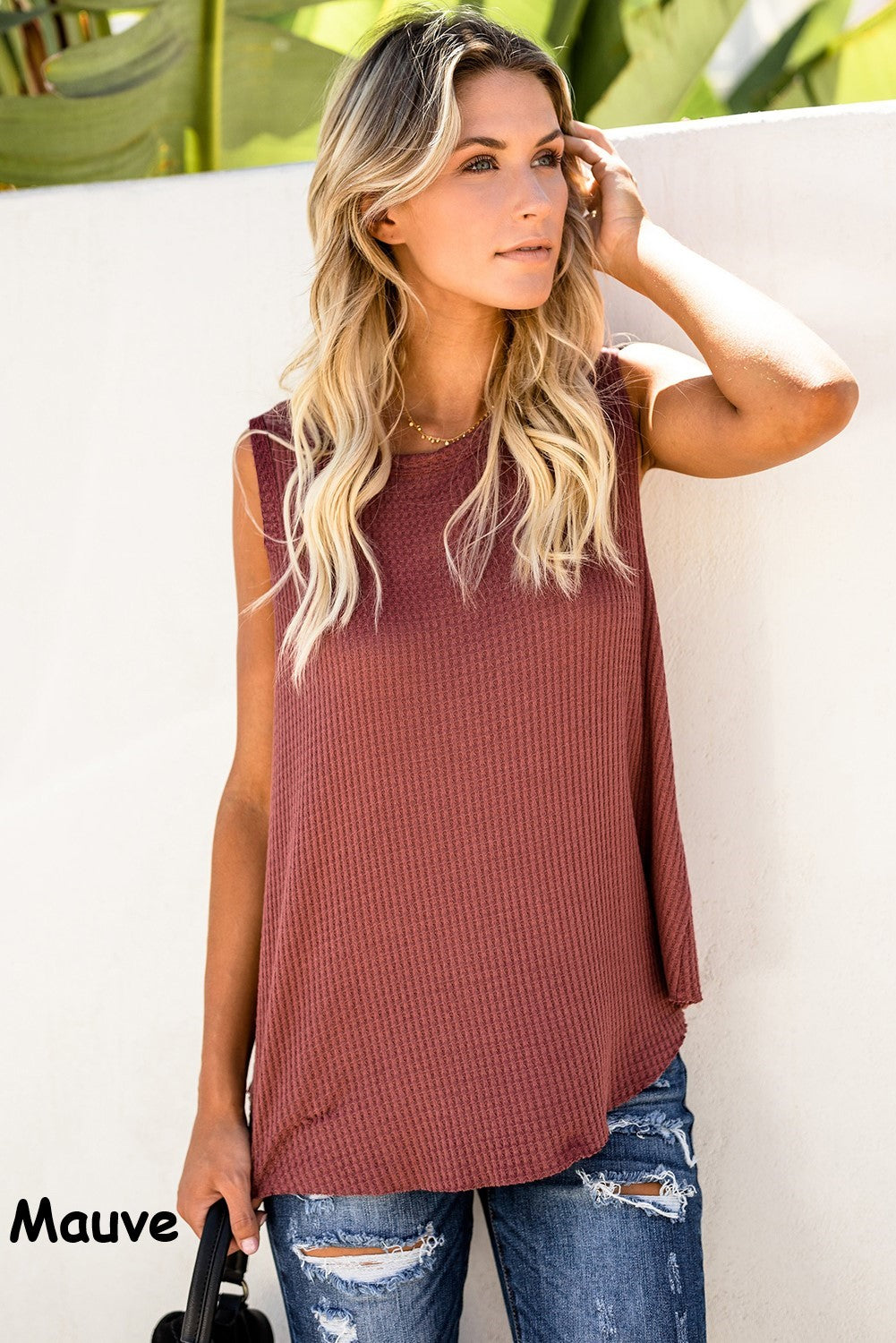 Waffle Knit Flowy Tank | 5 Colors |