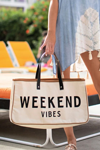 Weekend Vibes Canvas Tote Bag