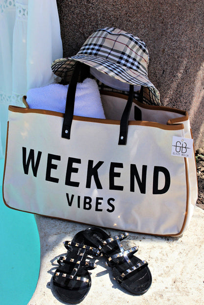 Weekend Vibes Canvas Tote Bag