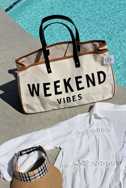 Weekend Vibes Canvas Tote Bag