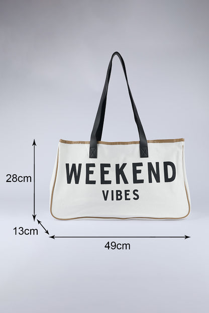 Weekend Vibes Canvas Tote Bag