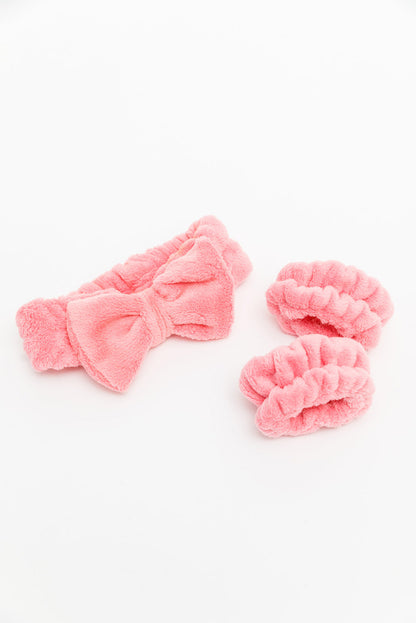 Flannel Bow Headband Set