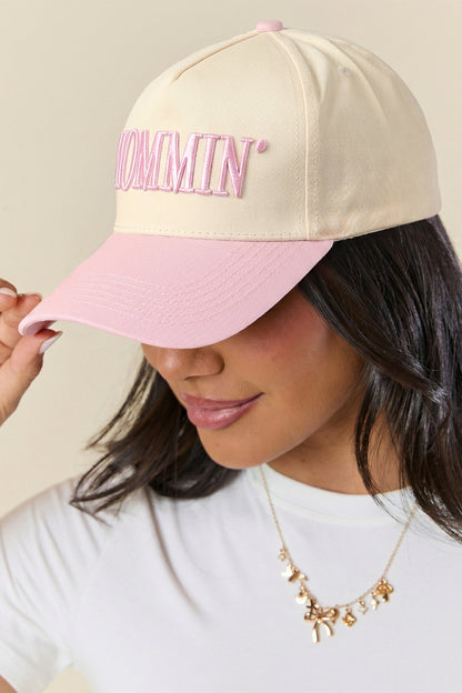 Pink MOMMIN Embroidered Baseball Cap