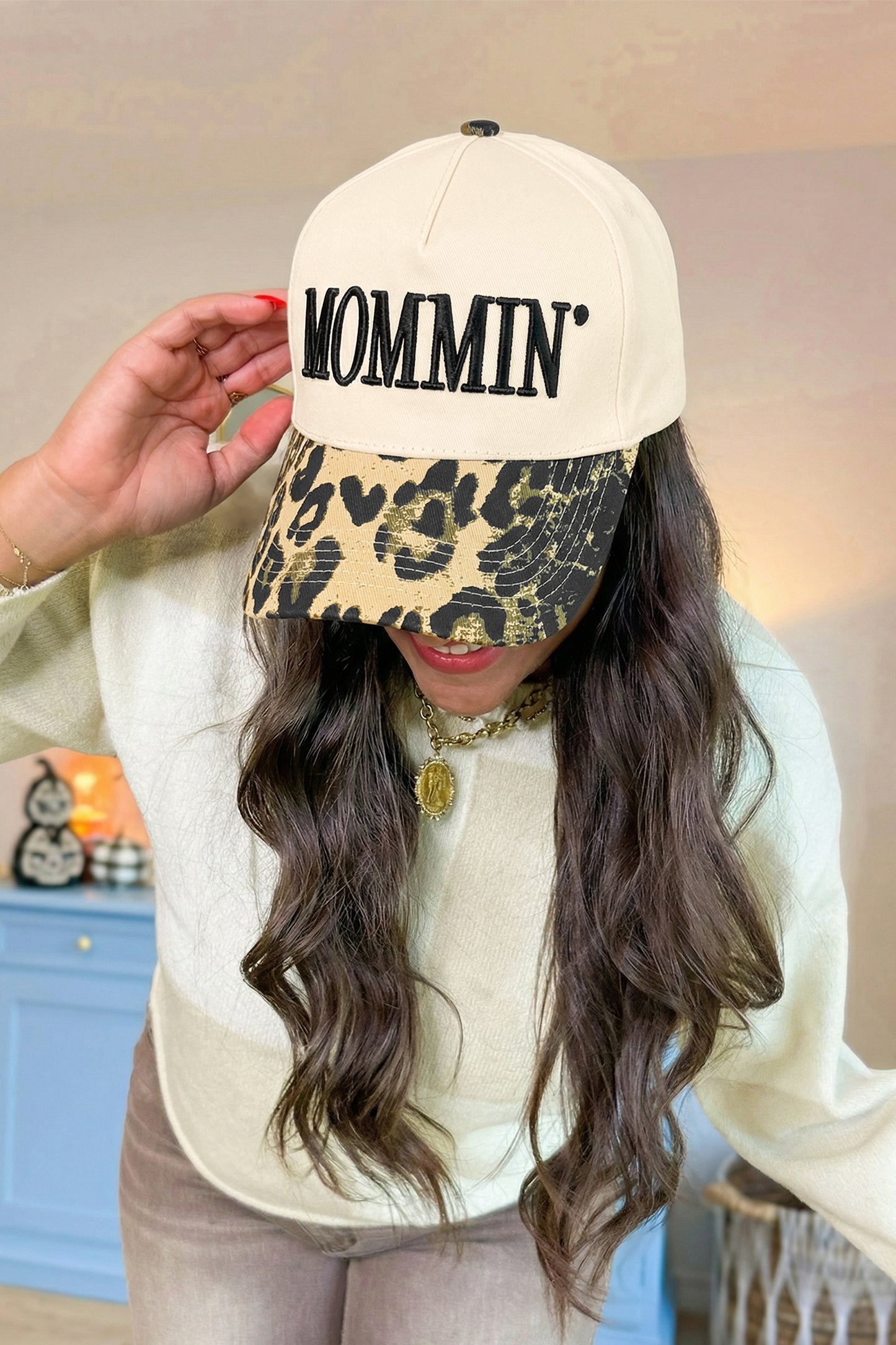 MOMMIN Embroidered Leopard Baseball Cap