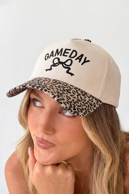 Leopard GAMEDAY Bow Embroidered Baseball Cap