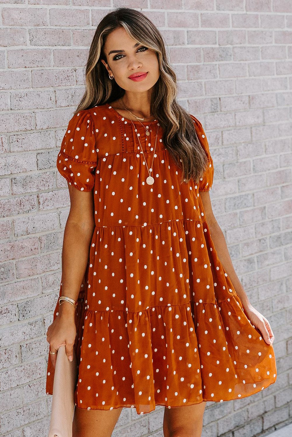 Orange Babydoll Swing Dress