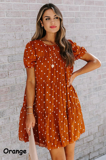 Orange Babydoll Swing Dress