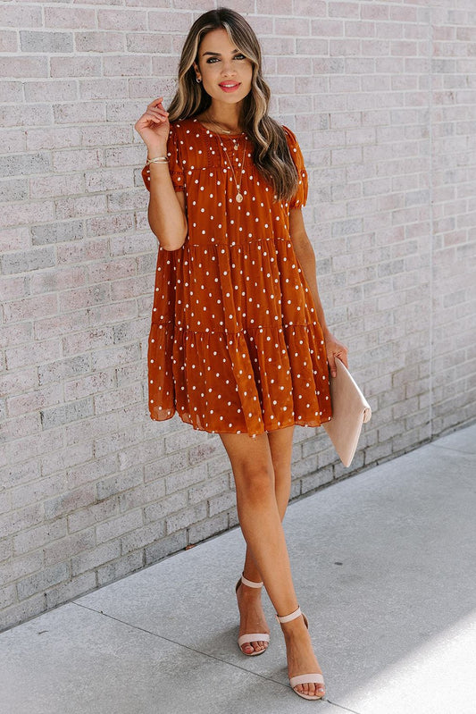 Orange Babydoll Swing Dress