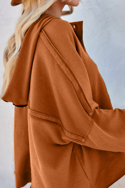 Distressed Raw Seam Pullover Hoodie | 2 Colors |