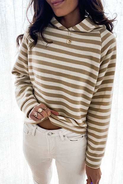 Striped Long Sleeve Hoodie