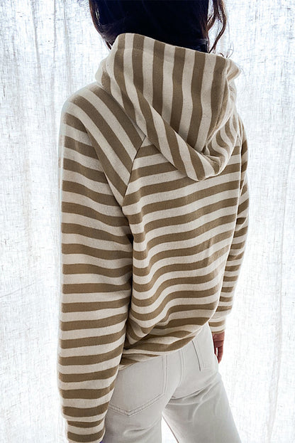 Striped Long Sleeve Hoodie