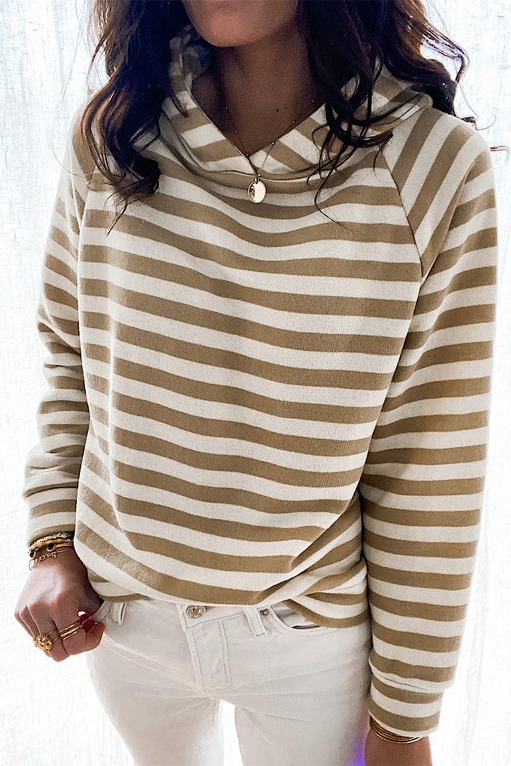 Striped Long Sleeve Hoodie