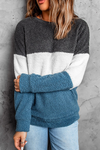 Colorblock Plush Sweatshirt | 2 Colors |