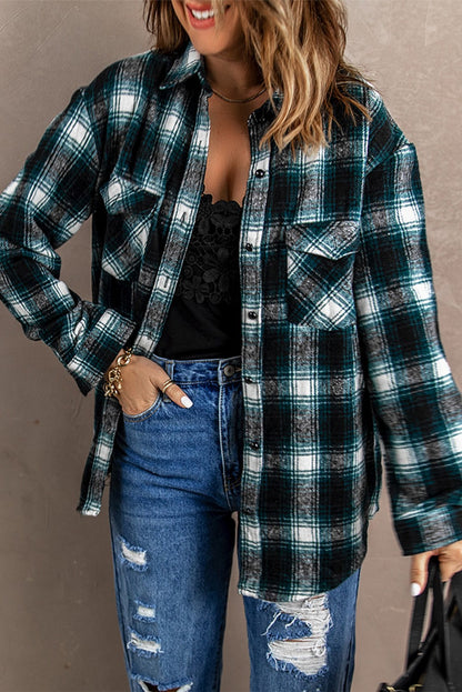 Pocketed Plaid Shacket | 2 Colors|