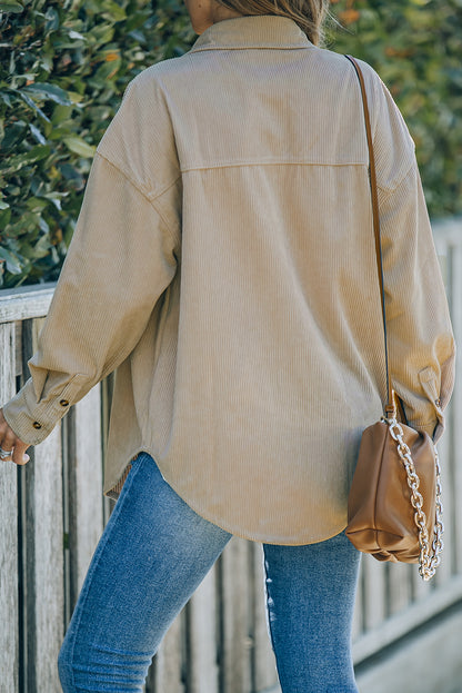 Corduroy Button Pocket Shirt | 2 Colors |