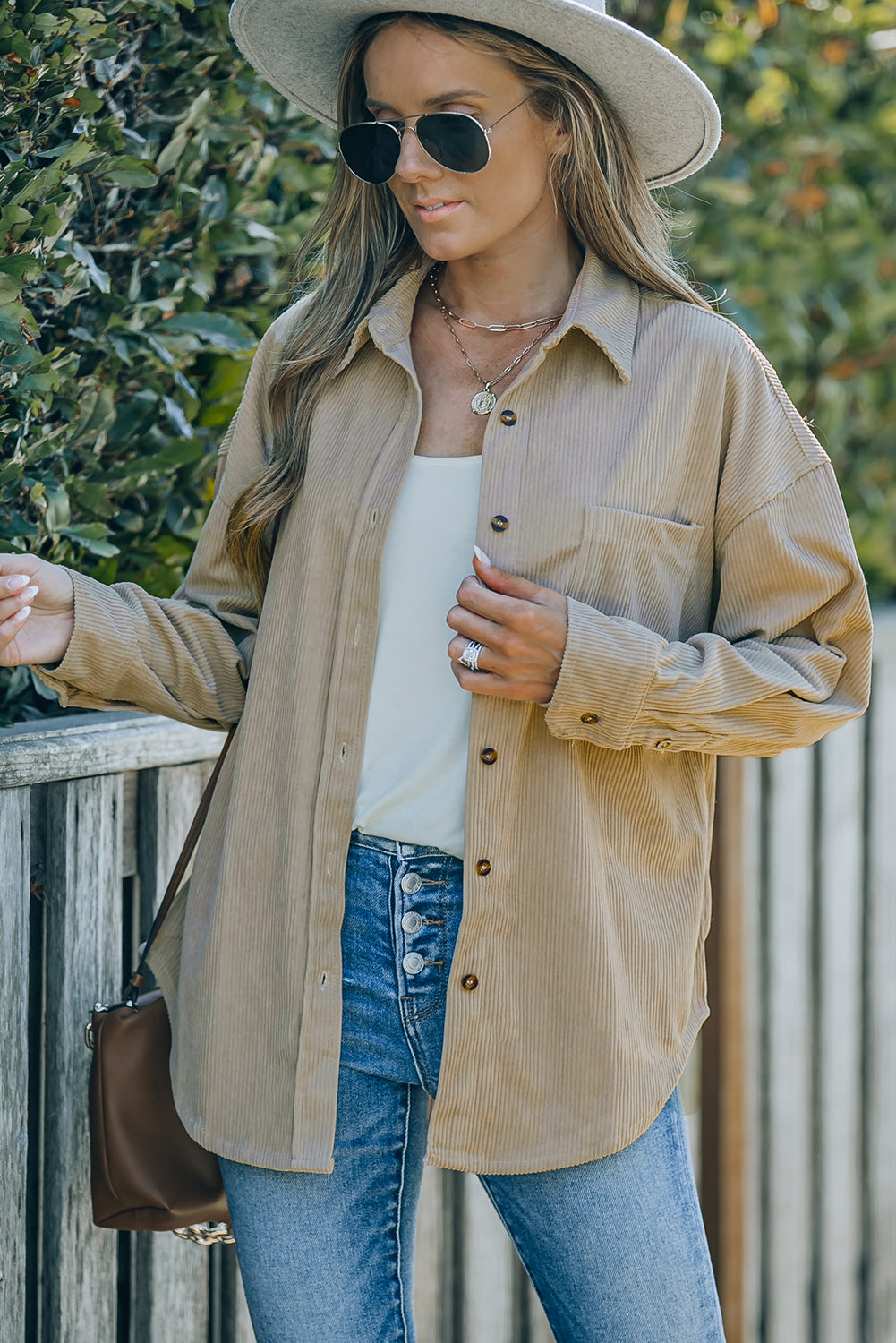 Corduroy Button Pocket Shirt | 2 Colors |