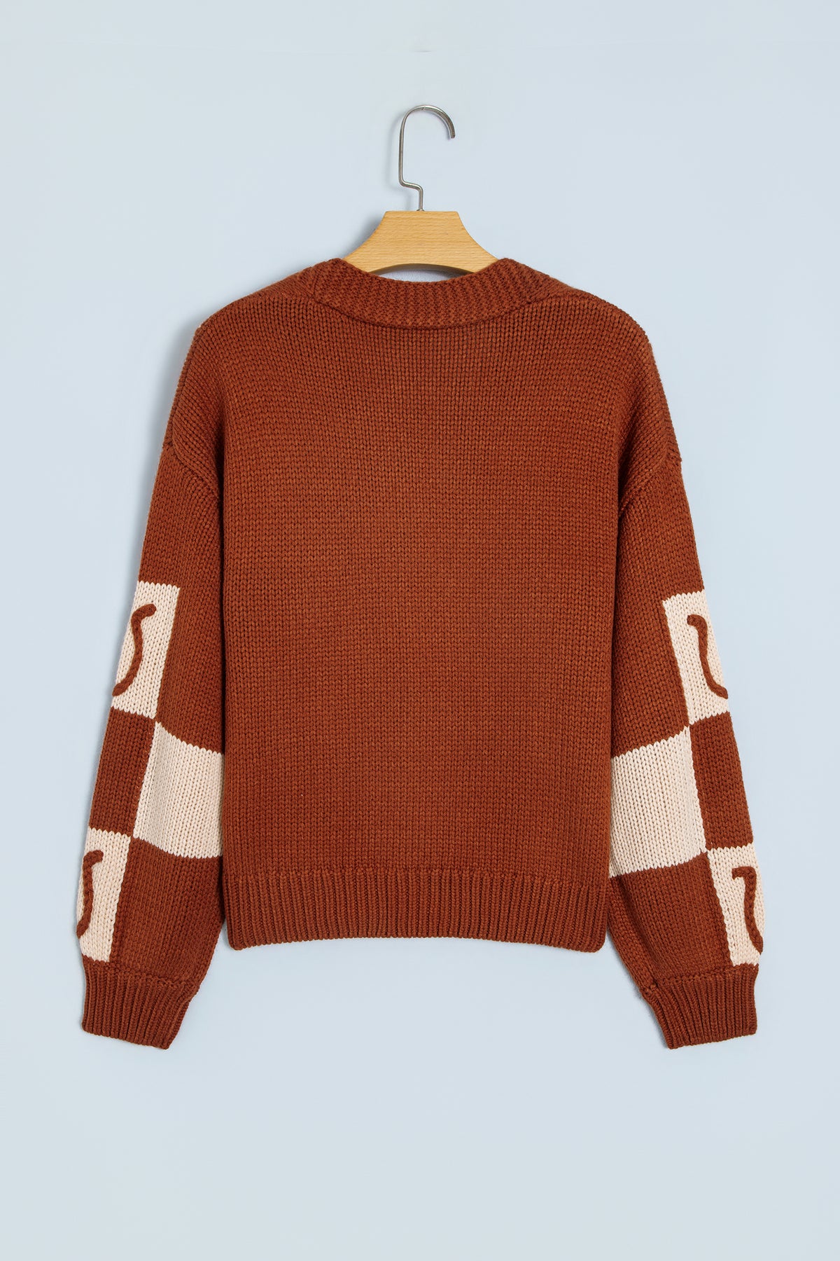 Horseshoe Knit Button Front Cardigan