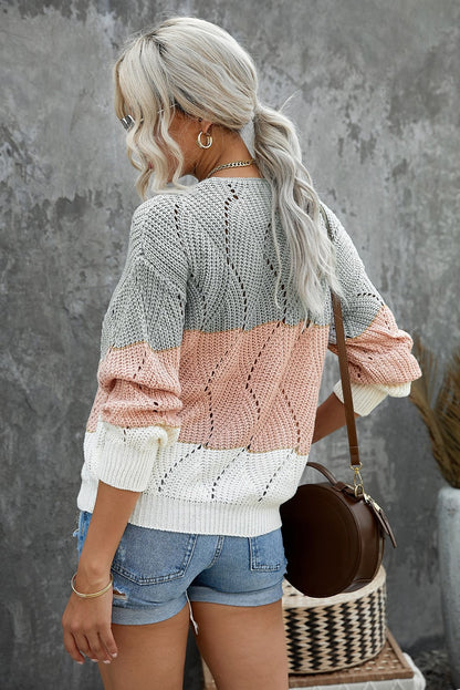 Hollow Out Knitted Sweater | 2 Colors|