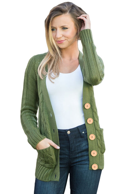 Knitted Button up Cardigan | 2 Colors|