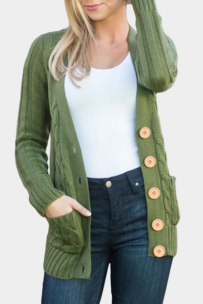 Knitted Button up Cardigan | 2 Colors|