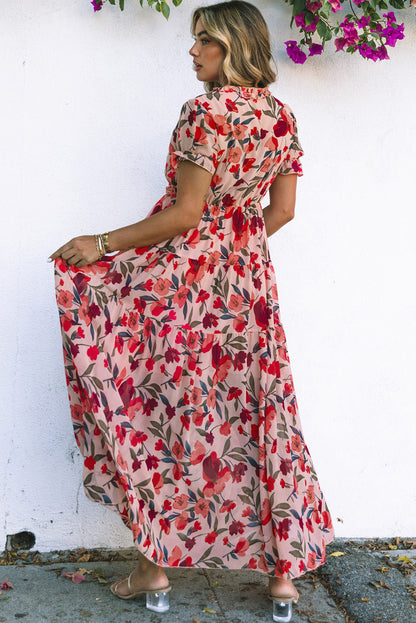 Floral Ruffle Tiered Maxi Dress