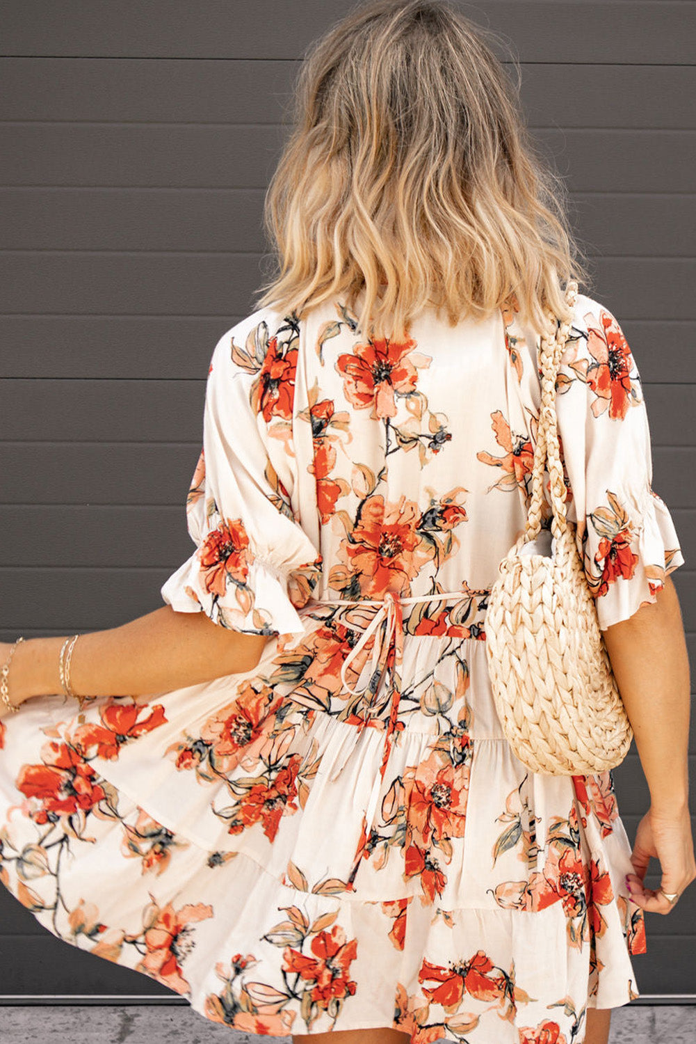 Floral Tiered Mini Dress