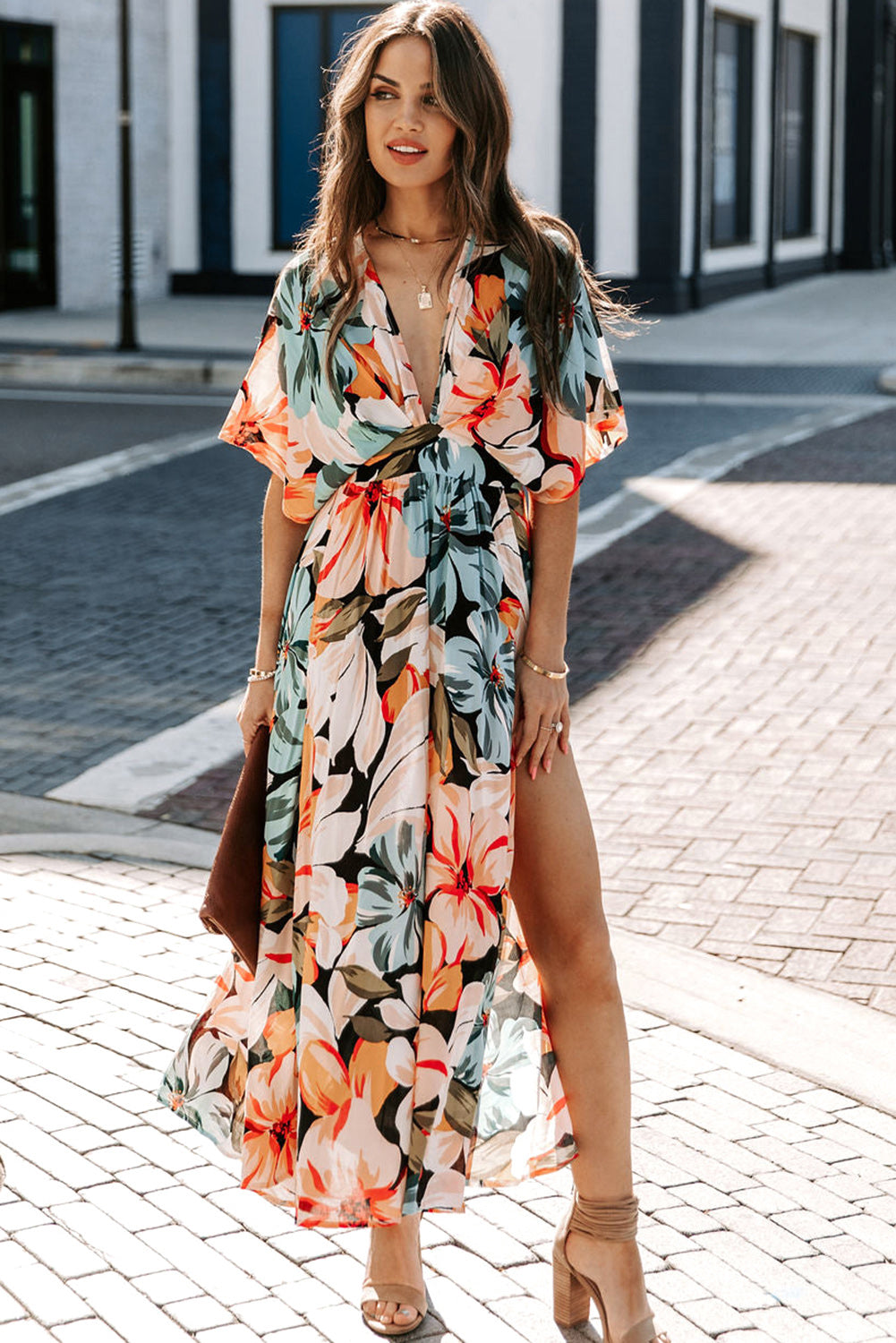 Tropical Floral Maxi Dress