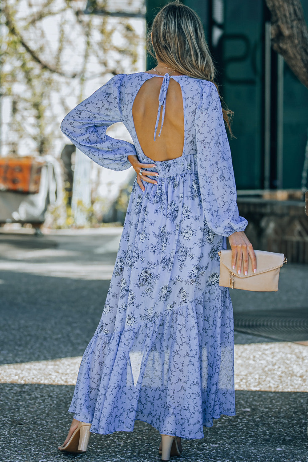 Floral Long Sleeve Maxi Dress