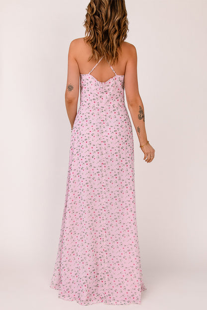 Floral Print Spaghetti Strap Maxi Dress