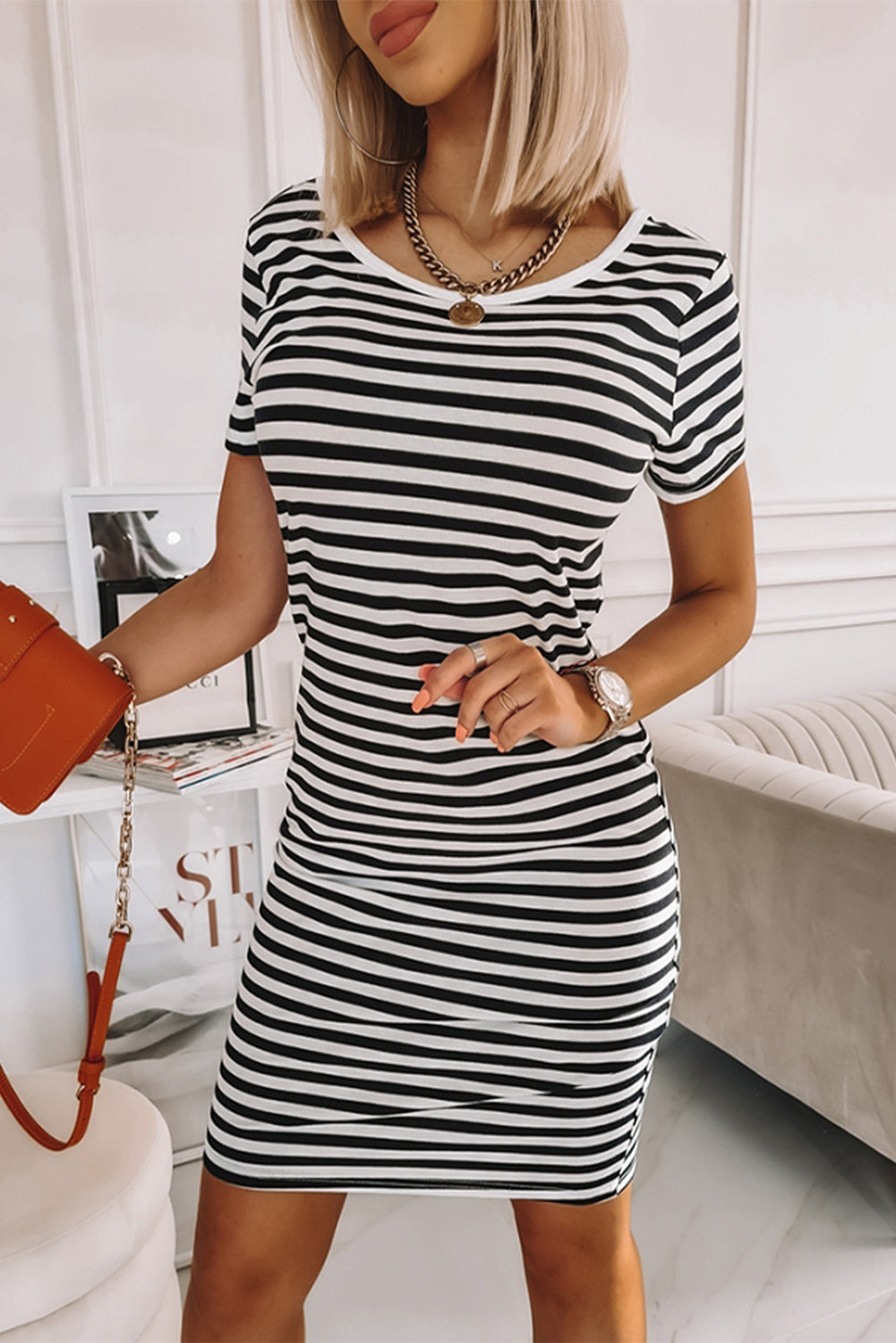 Striped Midi Dress