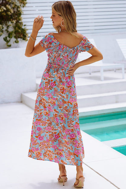 Floral Smocked Maxi Dress