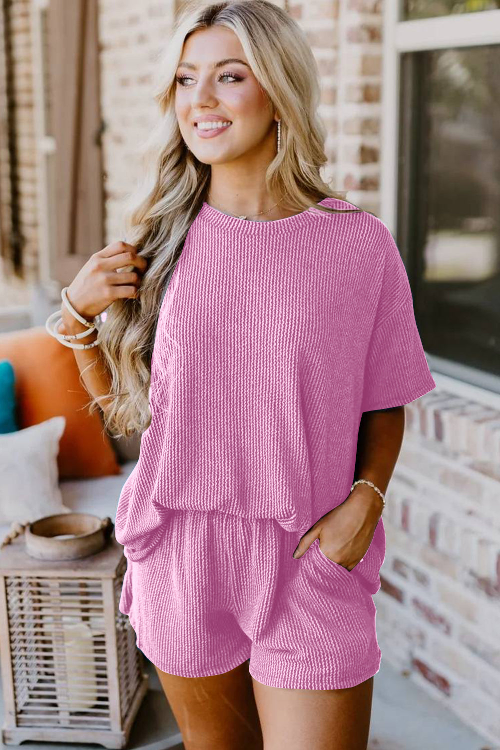 Ribbed Knit Loose Fit Set