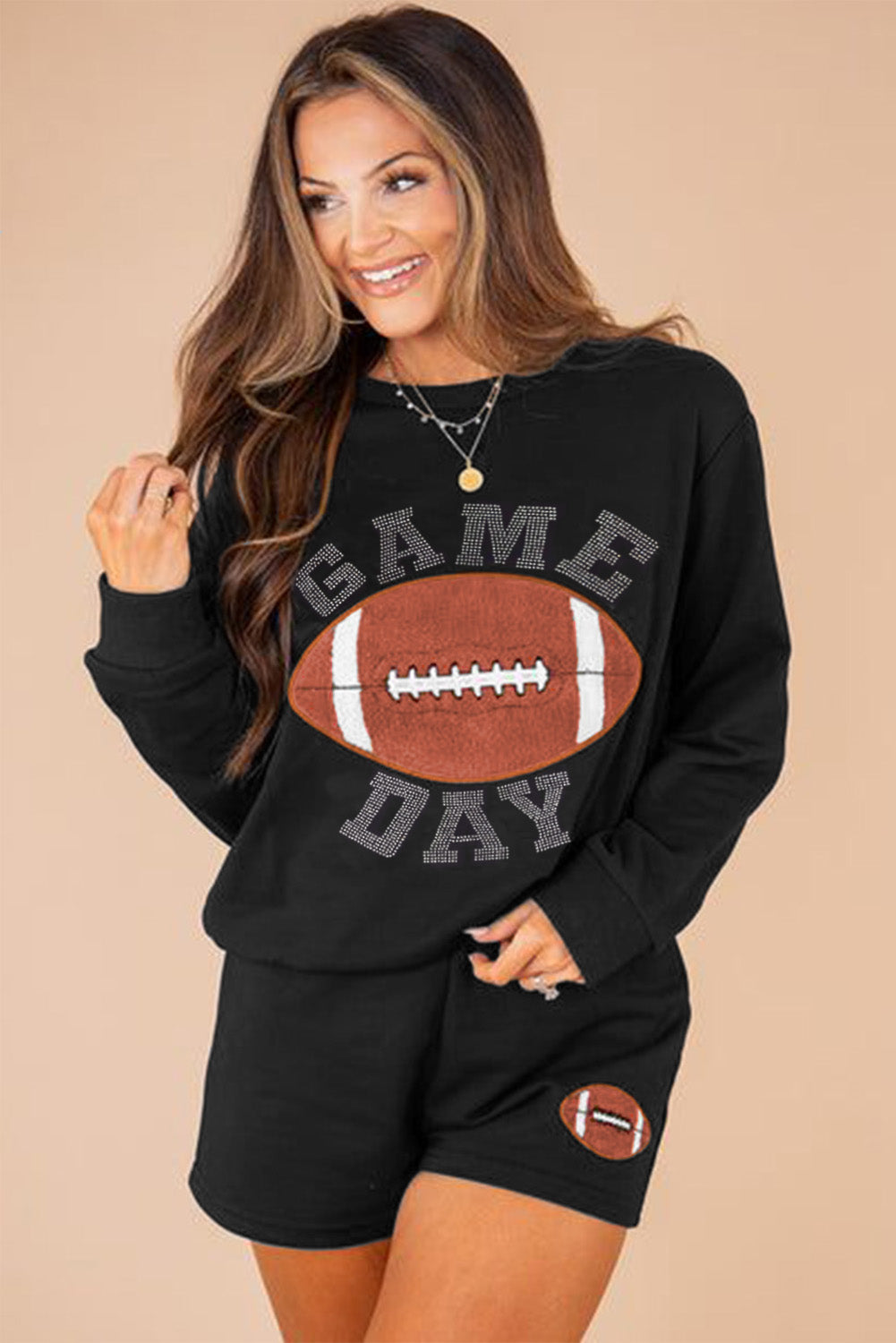 GAME DAY Football Graphic Pullover and Shorts Set