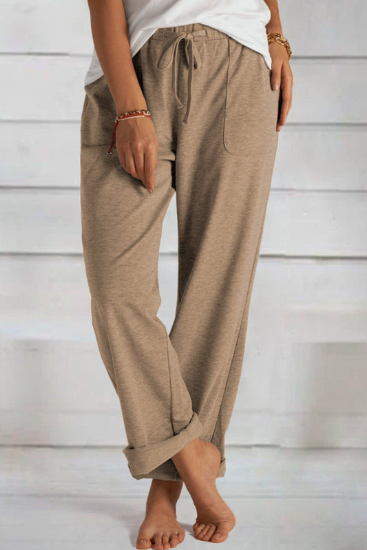 Drawstring Elastic Waist Loose Pants | 3 Colors |