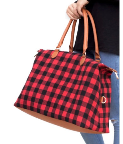 Red Plaid Handbag